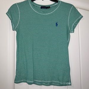Green striped Ralph Lauren tee